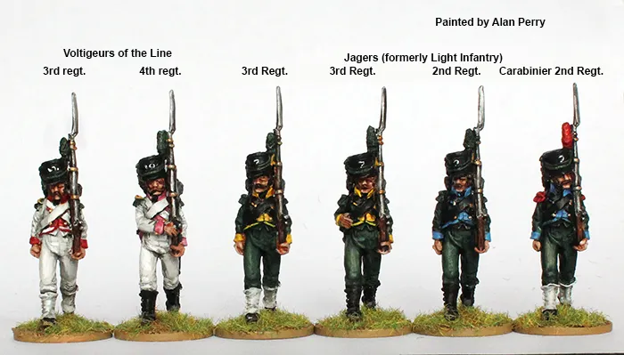 Perry Miniatures Napoleonic KH 5 Voltigeurs figurines marche