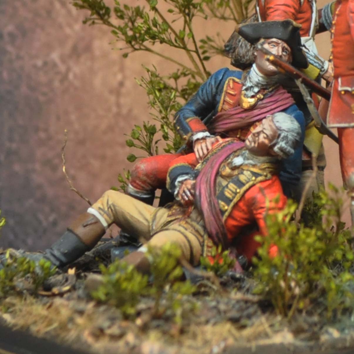 ART GIRONA 70mm Monongahela 1755 lot 2 figurines Braddock