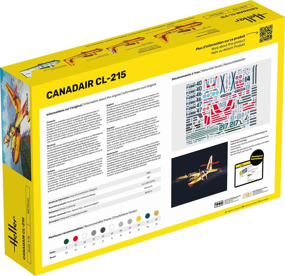 Heller Starter Kit Canadair CL-215 1/72 maquette avion complète