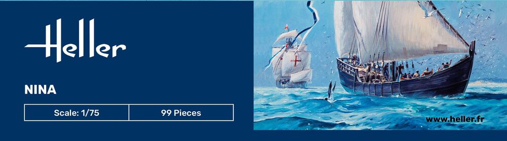 Heller Starter Kit Nina maquette bateau 1/75 kit complet