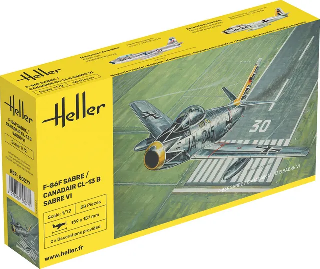 Heller The 9.99 F-86F Sabre maquette 1/72 avion jet
