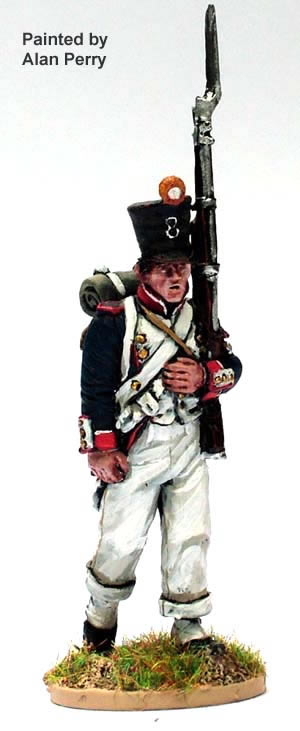 Perry 40mm PE47 Fusilier français marche attaque figurine habit