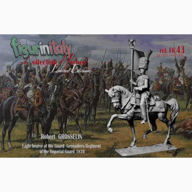 ART GIRONA Miniatures Grosselin porte-aigle figurine 54 mm 1810
