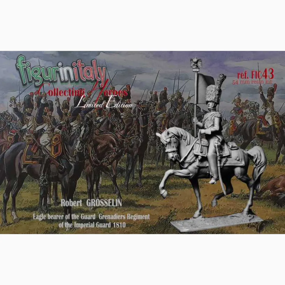 ART GIRONA Miniatures Grosselin porte-aigle figurine 54 mm 1810