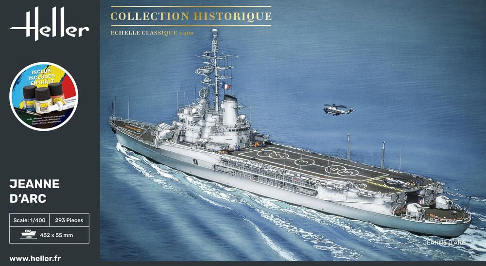 Heller Starter Kit Jeanne d'Arc 1/400 maquette bateau complet