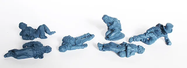 Perry SPA 32 Victimes Espagnols figurines 28mm blessés