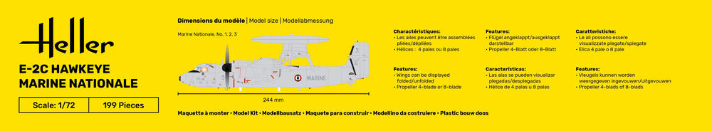 Heller Starter Kit E-2C Hawkeye maquette 1/72 avion