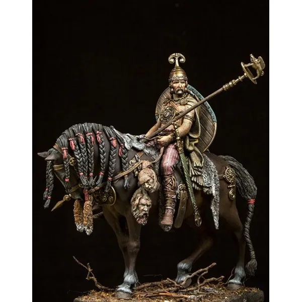 Art Girona Miniatures Celte Monté Figurine cavalier 54 mm