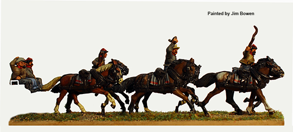 Perry Miniatures ACW 73 attelage confédéré 6 chevaux