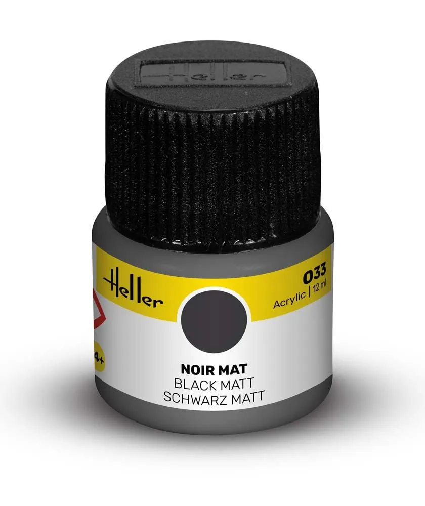 Heller Historical Collection Acrylic 033 peinture noir mat