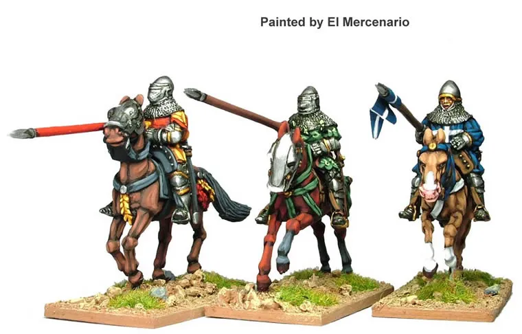 Perry Miniatures Agincourt AO18 figurines cavaliers charge lance