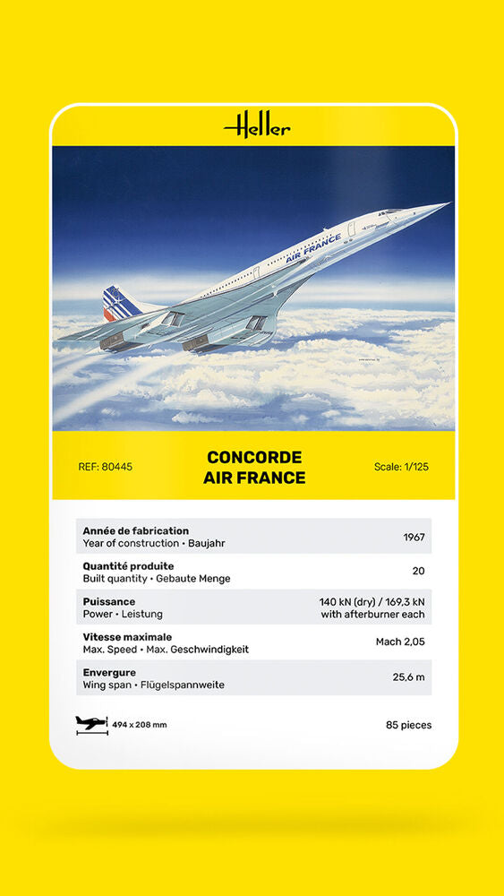 Heller Historical Collection Concorde AF 1/125 maquette avion