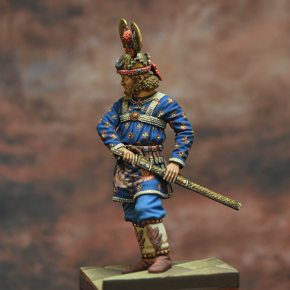 Art Girona Historical Khosrow II figurine roi sassanide 54mm