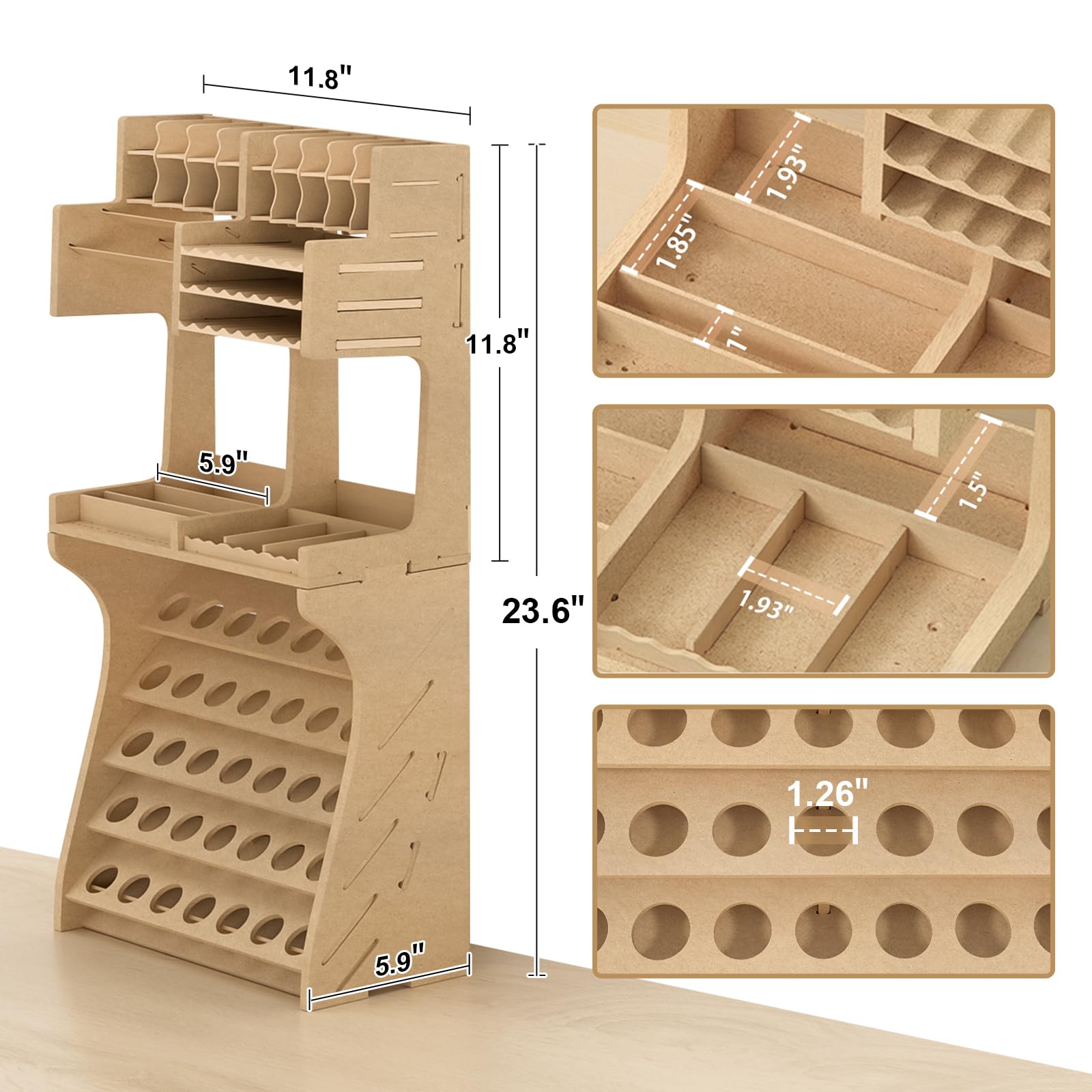 Bucasso GK SY organisateur maquette MDF 35 peintures