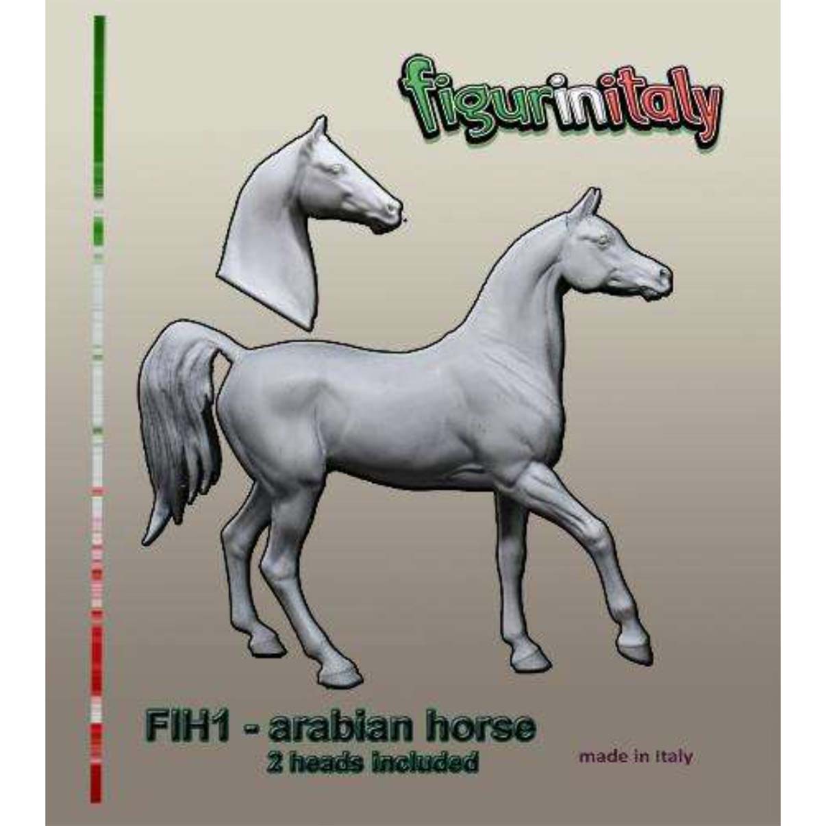 ART GIRONA Bases Cheval arabe figurine 2 têtes 54 mm