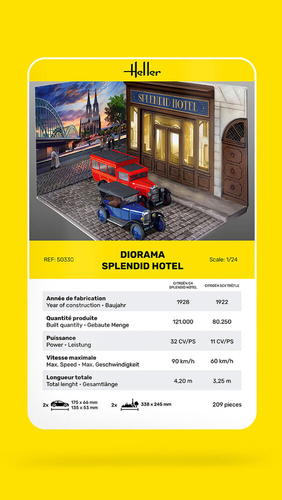 Heller Historical Splendid Hotel diorama 1/24