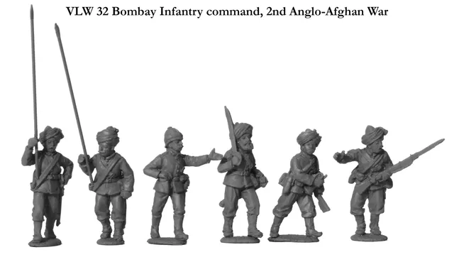 Perry Miniatures VLW 32 Bombay Infantry figurines command