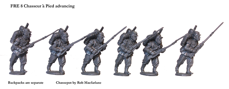 Perry Franco-Prussian War FRE 8 chasseurs à pied figurines