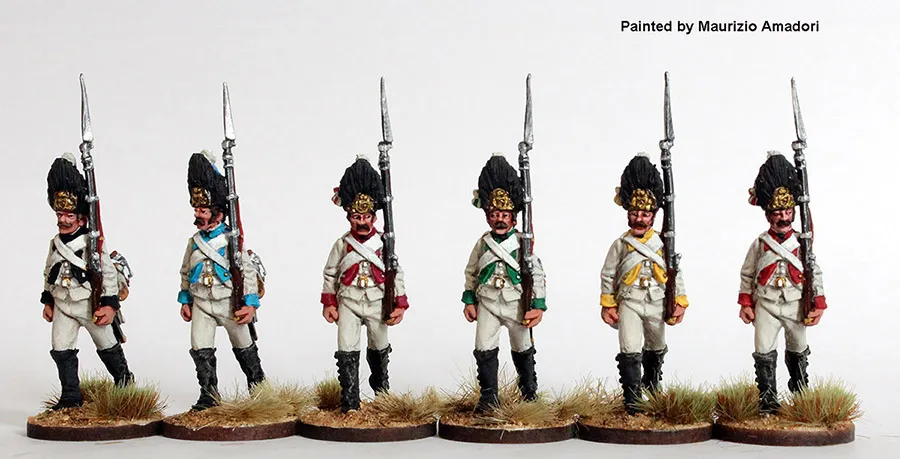 Perry Miniatures SAX4 Grenadiers saxons marche tenue 1806