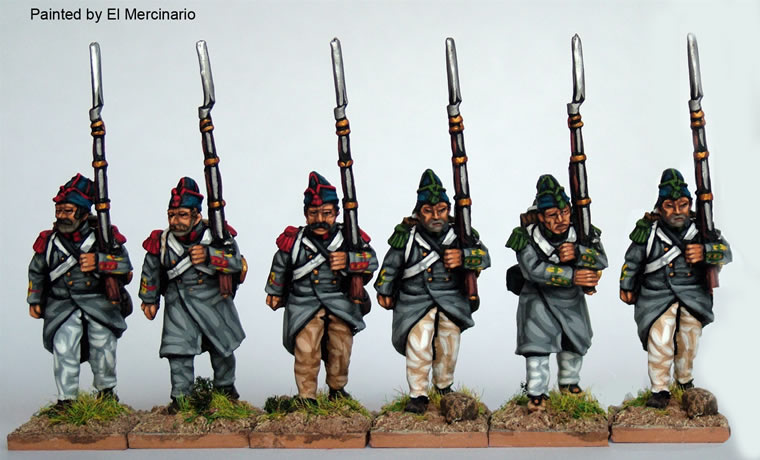 Perry Miniatures ISA33 infanterie carliste figurines marche