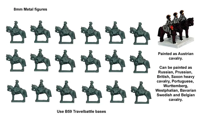 Perry Travelbattle TB 9 cavalerie lourde figurines manteaux