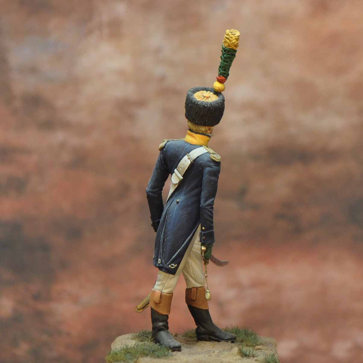 ART GIRONA Napoleonic Voltigeurs Officer 2nd Regiment figurine 54mm