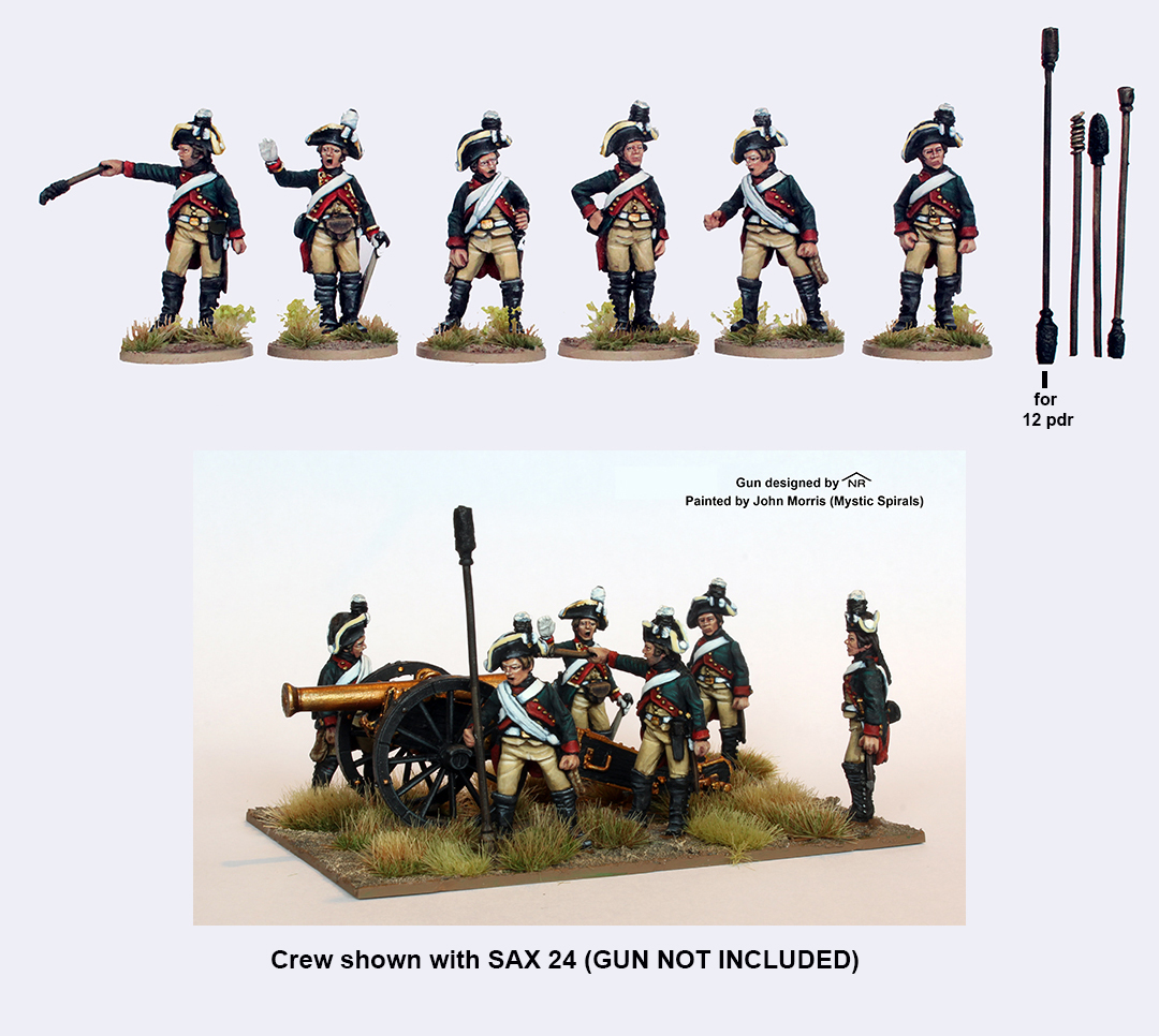 Perry Napoleonic SAX 26 servants canon 1806 28mm sans canon
