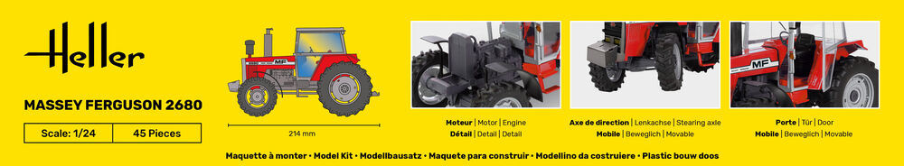 Heller Massey Ferguson 2680 maquette tracteur 1/24