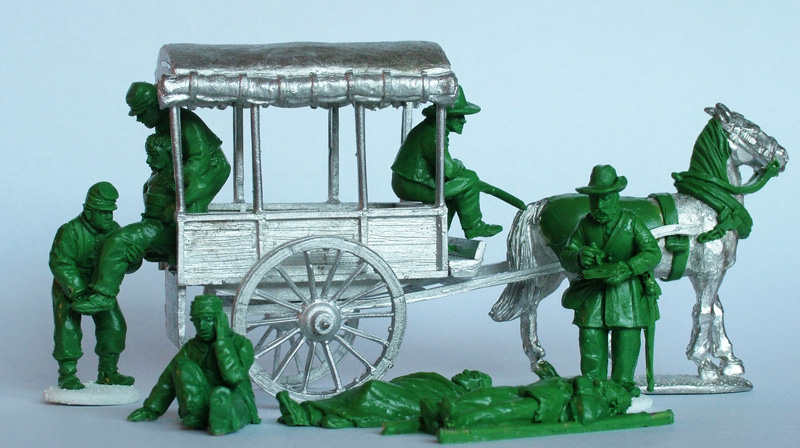 Perry ACW48 Ambulance 2 roues + chirurgien figurines métal