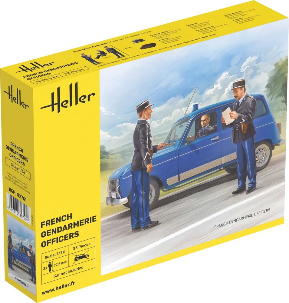 Heller Historical Collection Gendarmerie Officers 1/24 maquette figurines