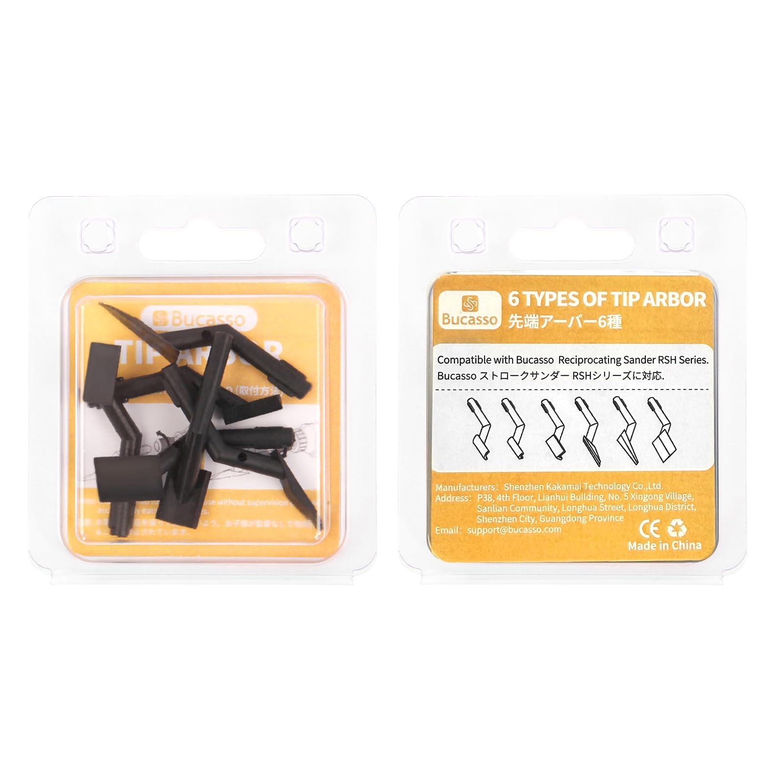 Bucasso RSH-1000 têtes de ponçage rechange x6