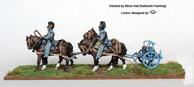 Perry Miniatures Napoleonic BAV 27 attelage 4 chevaux miniature