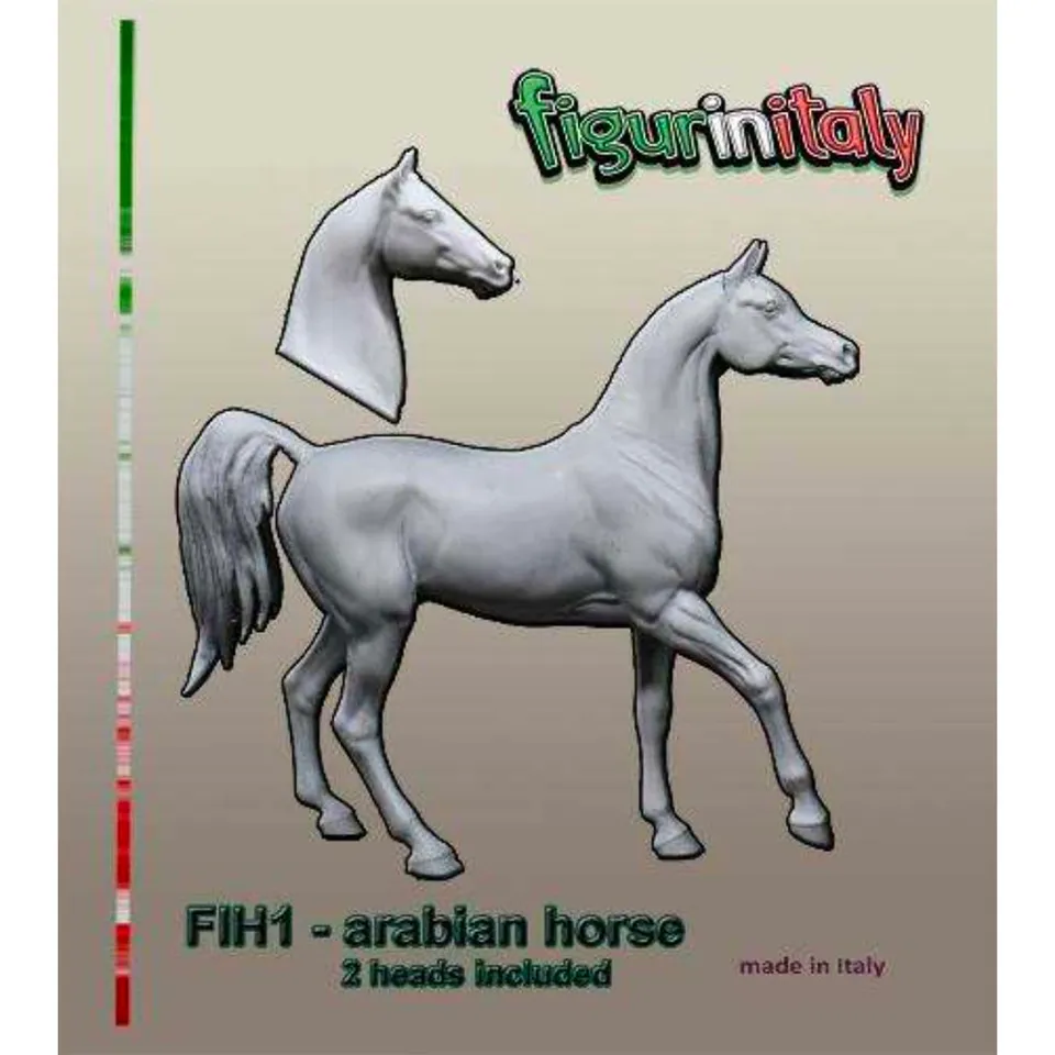 ART GIRONA Bases Cheval arabe figurine 2 têtes 54 mm