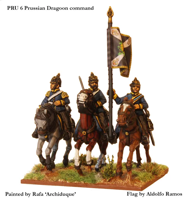 Perry PRU6 Commandement de dragons prussiens figurines 1870
