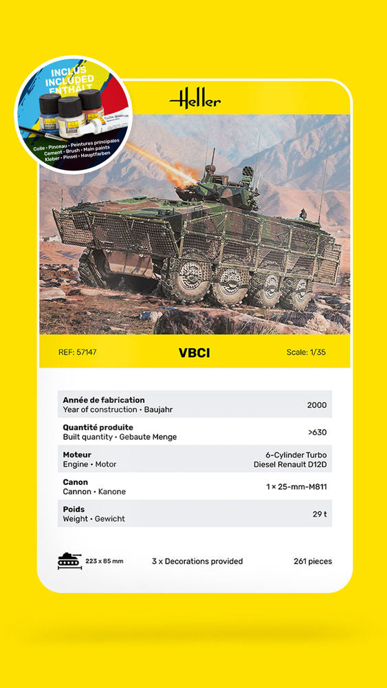 Heller Starter Kit VBCI 1/35 maquette char avec peintures