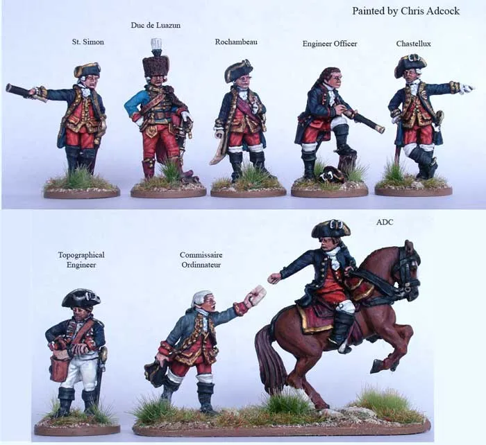 Perry AW147 commandement français figurines Rochambeau 28mm