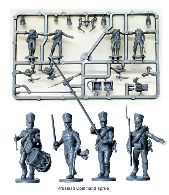 Perry Miniatures Plastique B23 commandement prussien grappe