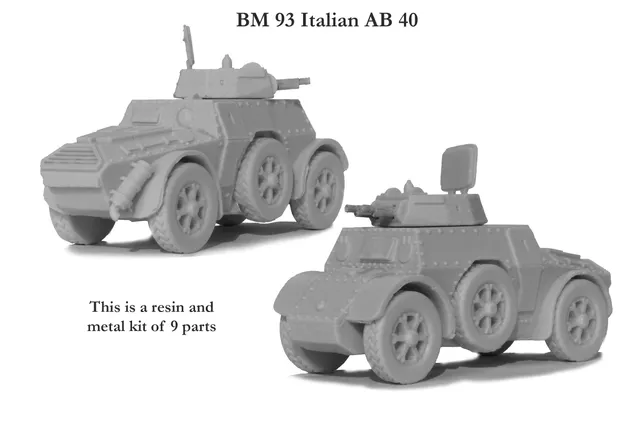 Perry Miniatures BM93 Autoblinda AB40 maquette blindé