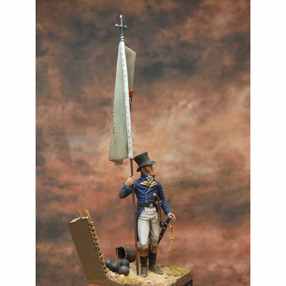 ART GIRONA Napoleonic Abanderat figurine porte-drapeau