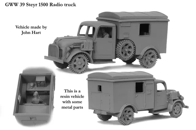 Perry Miniatures GWW 39 maquette Steyr 1500 radio + équipage