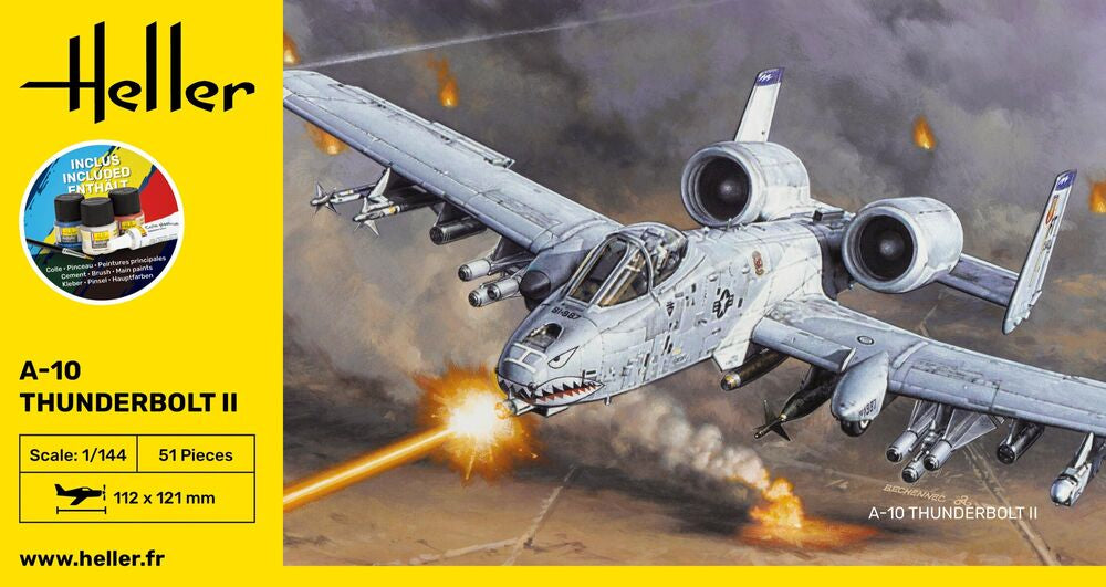 Heller Starter Kit A-10 Thunderbolt II maquette avion 1/144