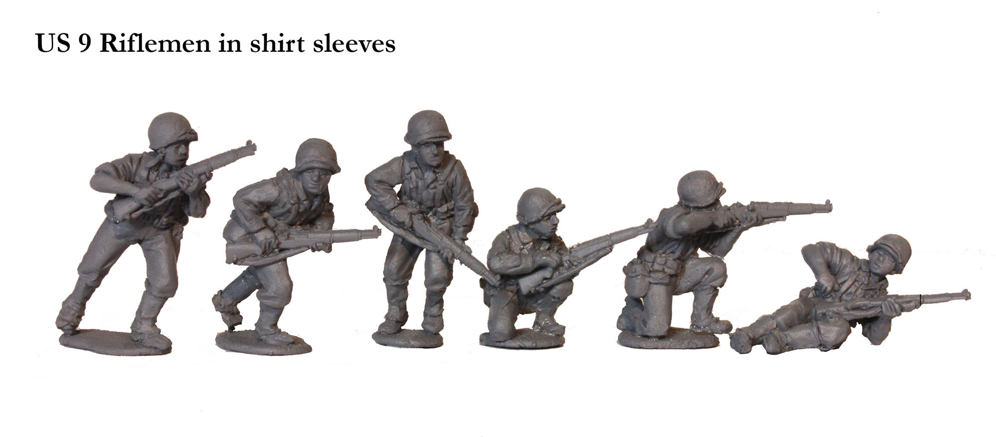 Perry Miniatures World War 2 US 9 figurines fantassins chemise