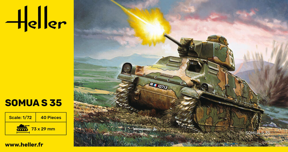 Heller Somua S35 maquette char 1/72