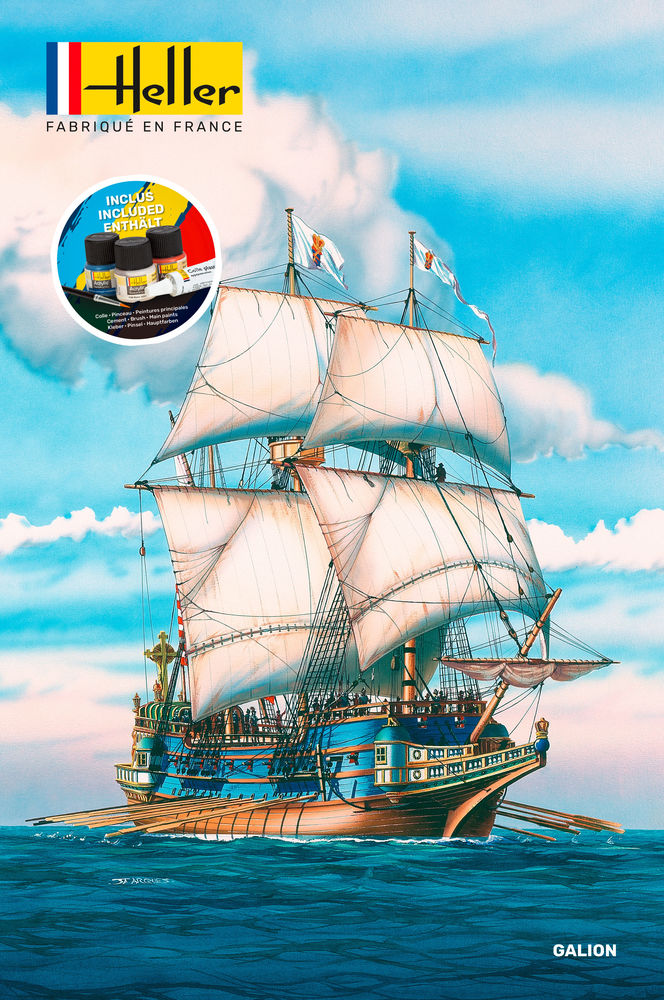 Heller Starter Kit Galion maquette bateau 1/200 complète