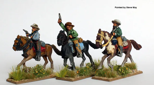 Perry American Civil War ACW 110 Bushwhackers figurines galop