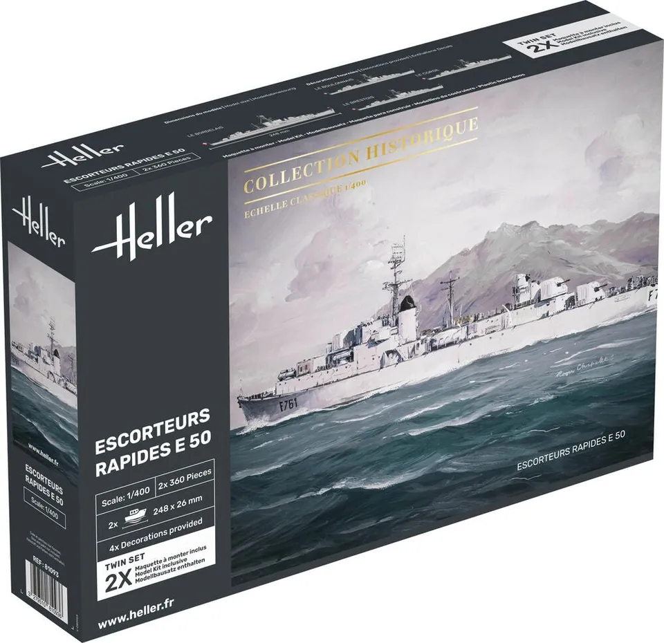 Heller Historical Collection Escorteurs Rapides E 50 1/400 marine