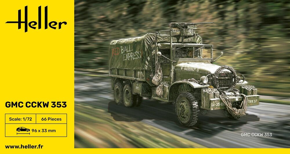 Heller The 9.99 GMC CCKW 353 1/72 maquette camion