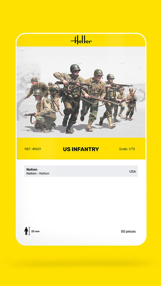 Heller US Infantry Historical Collection figurines 1/72 WWII