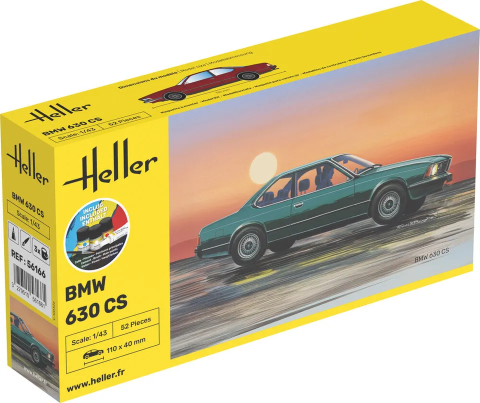 Heller Starter Kit BMW 630 CS 1/43 maquette voiture allemande
