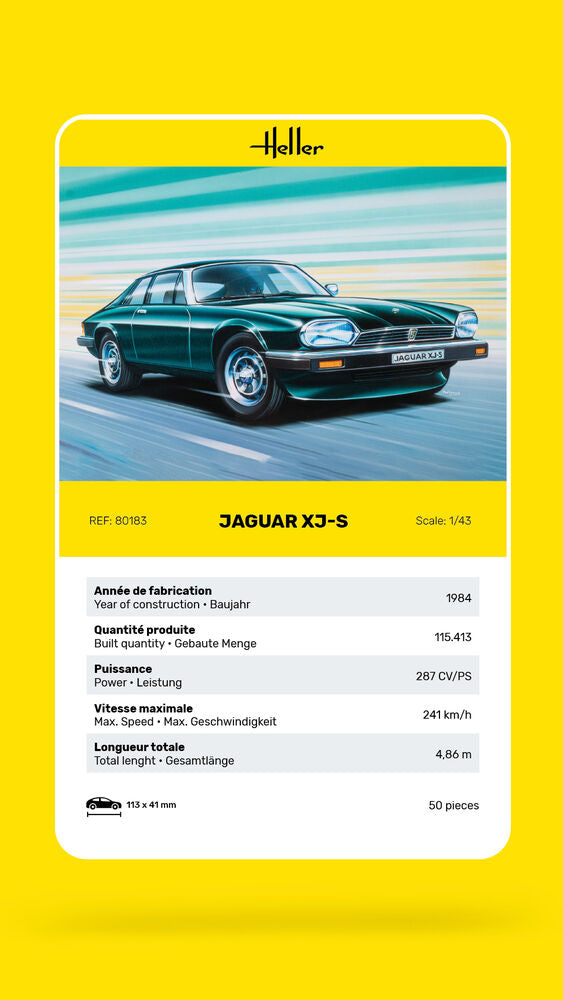 Heller The 9.99 Jaguar XJ-S Maquette Voiture 1/43 anglaise